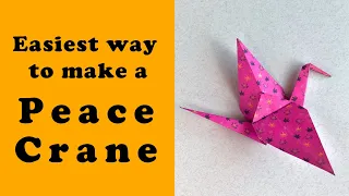 How to Fold an Origami Peace Crane - EASIEST Step-by-step tutorial