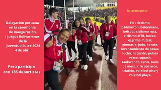 Izamiento de la bandera y desfile de Perú en Sucre 2024