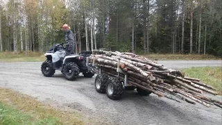 Firewood Logging | ATV Log Trailer