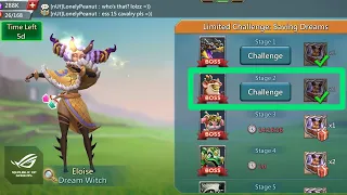 Limited Challenge: Saving Dreams Stage 2 Challenge - Lords Mobile | Eloise Dream Witch