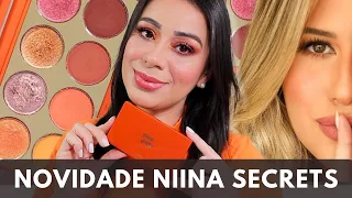 NOVIDADE EUDORA LINHA NIINA SECRETS  | MAKE TESTANDO PALETA ORANGE