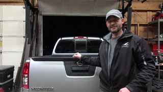 Nissan Frontier build video 1:  Installing a power tailgate lock