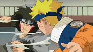 Naruto vs Kiba and Akamaru, Naruto beats Kiba on the chunin exams, full fight, english dub