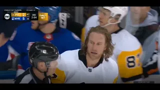 Jeff Carter Hits Igor Shesterkin 2022