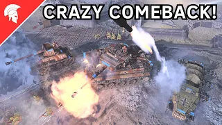 Company of Heroes 3 - CRAZY COMEBACK! - Afrikakorps Gameplay - 4vs4 Multiplayer  - No Commentary