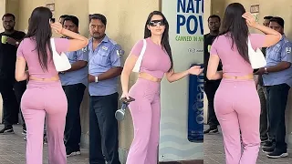 Nora Fatehi Flaunts Her Sassy Curves In Skin Fit Outfit at Dharma Office