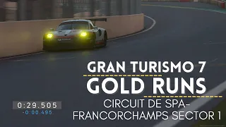 Circuit de Spa-Francorchamps Sector 1 - Gran Turismo 7 Gold Runs