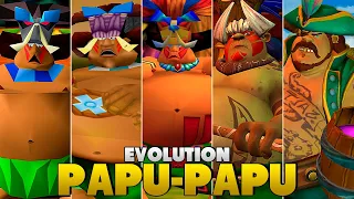 Evolution of Papu-Papu in Crash Bandicoot Games (1996 - 2023)