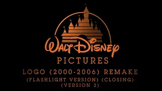 Walt Disney Pictures logo (2000-2006) (Flashlight Version) (Closing) remake (Version 3)