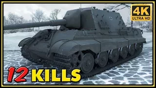 Jagdtiger 8,8 cm Pak 43 - 12 Kills - 1 VS 7 - World of Tanks Gameplay - 4K Video