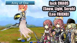 DFFOO GL#220.3 Jack CHAOS (Snow, Lightning, Serah) 764K Score | 87 Turns