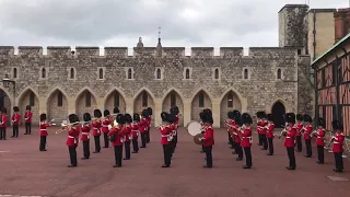 Queen's Royal Guard perform Star Wars Imperial March at Windsor Castle during Changing Of The Guard