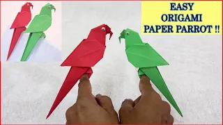 Origami Paper Parrot !! Easy Tutorial For Beginners ~ Step By Step
