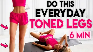 DO THIS EVERYDAY FOR SLIM LEGS 🔥 Leg Fat Burn | 6 min Pilates Workout