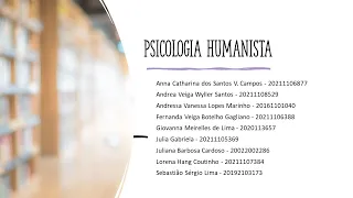 História da Psicologia Humanista