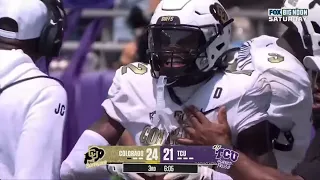 Colorado DB Travis Hunter UNREAL leaping INT vs TCU | 2023 College Football