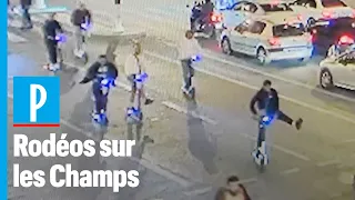 Champs-Elysées : le danger des rodéos à trottinette électrique, sous gaz hilarant