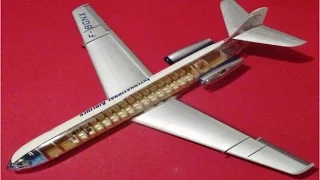 How to Build the Caravelle French Airliner Lindberg 1:96 Scale Model Kit #HL513 Review