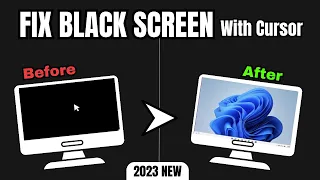 How to Fix BLACK SCREEN With Cursor Windows 10/11 (Quick FIX) 2023