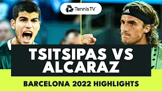 Electric Carlos Alcaraz vs Stefanos Tsitsipas Match | Barcelona 2022 Extended Highlights