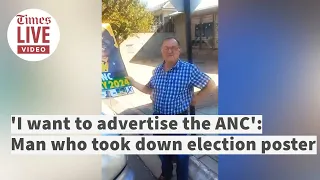 Man caught cutting down ANC poster says he wants to drive around with it to advertise the party