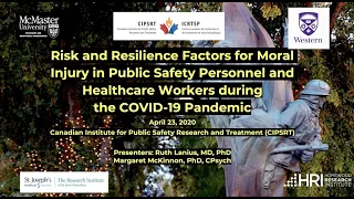 Risk and Resilience to Moral Injury among Public Safety Personnel and Healthcare Providers