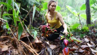 Secret process of harvesting wild bananas - Processing and drying | Ngân Daily Life