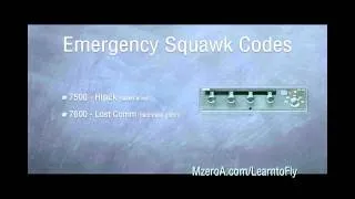 Learn to Fly - Emergency Transponder Squawk Codes