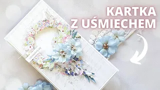 Kartka z uśmiechem. Wyciągamy kolor z @craftyoudesign1288  Card step by step. Cardmaking.