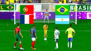 FIFA 23 ! PORTUGAL  FRANCE VS  ARGENTINGA BRAZIL I  PENALTY SHOOTOUT ! PC GAME NEXT GEN 4K !