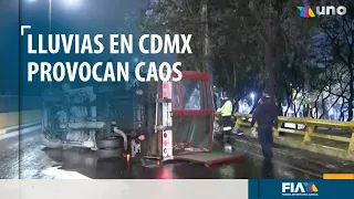 Lluvia provoca caos vial en varios puntos de la CDMX