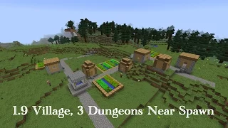 1.9 Village and 3 Dungeons near Spawn
