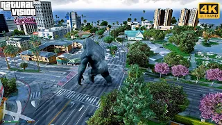 GTA V: King Kong Mod Ultra Realistic Graphics on RTX™ 3090 Godzilla vs Kong Ray-Tracing Mod #shorts