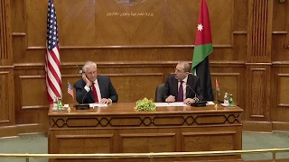 MOU Signing and Press Conference with Jordanian Foreign Minister Safadi