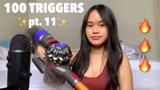 ASMR 100 TRIGGERS IN 3 MINUTES ( 1 year later… )