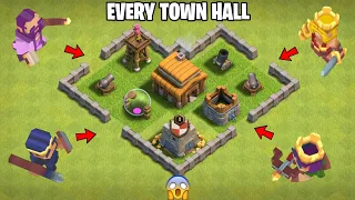 Every Town Hall Base (1-14) Vs KING Vs QUEEN Vs GRAND WARDEN Vs ROYAL CHAMPION