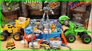 Mystery Toy Box: Junk Bots with Monster Jam dirt Squad Digz and Scoops