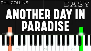 Phil Collins - Another Day In Paradise | EASY Piano Tutorial