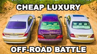 Old BMW 7 Series v S-Class v Lexus LS: OFF-ROAD BATTLE!