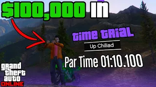 GTA 5 Online Up Chiliad Time Trial Tutorial! $100,000 in 1 Minute!