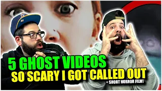 5 Ghost Videos SO SCARY I Got CALLED OUT! + HORROR SHORT FILM | CACA REACTION!!