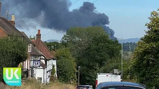 Kidderminster fire: Police scramble as huge blaze fills sky with thick black smoke | brexit UK ...