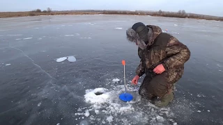 Выход на лёд в 2018, пруд "У Михалыча"