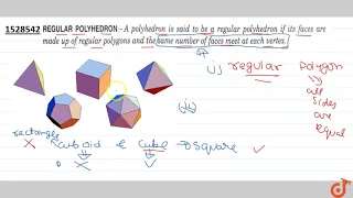 Regular polyhedron .