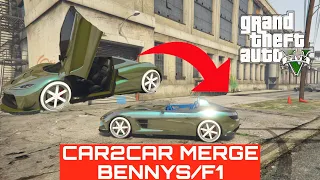 *STILL WORKING* gta v CAR2CAR MERGE GLITCH f1/Bennys