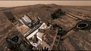 NASA's Curiosity Mars Rover on Vera Rubin Ridge (360 View)