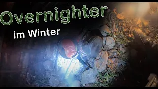 🏕️ WINTER OVERNIGHTER bei -3 GRAD ❄️  | 🥩RUMPSTEAK  🏕️WALD 🌲 OUTDOOR 🥾 WINTER ❄️