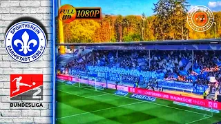 ⚪🔵 Darmstadt 98 Fans Great Support in Am Böllenfaltor • 2Bundesliga • SV Darmstadt vs KSC 2-1