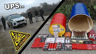 HUGE TEST of firecrackers under the barrels - THE POLICE CAME ! 🧨 (EXPERIMENT)