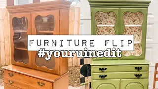 Furniture Flip - #youruinedit - But Did I Really Ruin It? - DIY Paint & IOD Paint Inlays - Upcycled